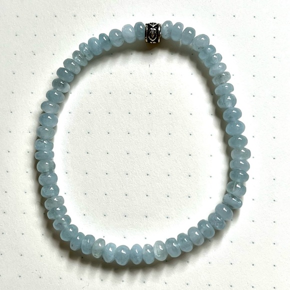 Aquamarine bead bracelet - Picture 1 of 4